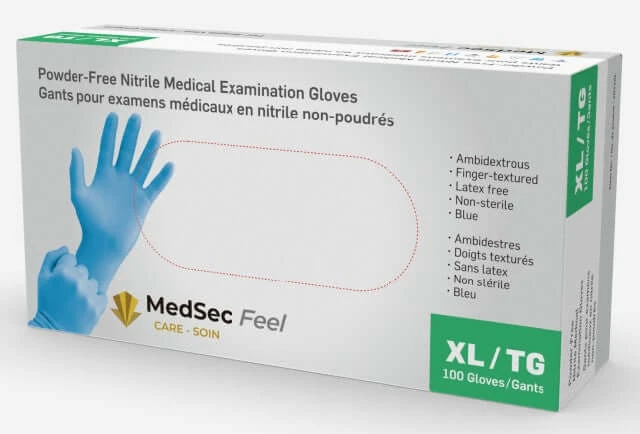 Feel - Gants d'examen médical en nitrile 3 mil (caisse de 1000) - MedSecare