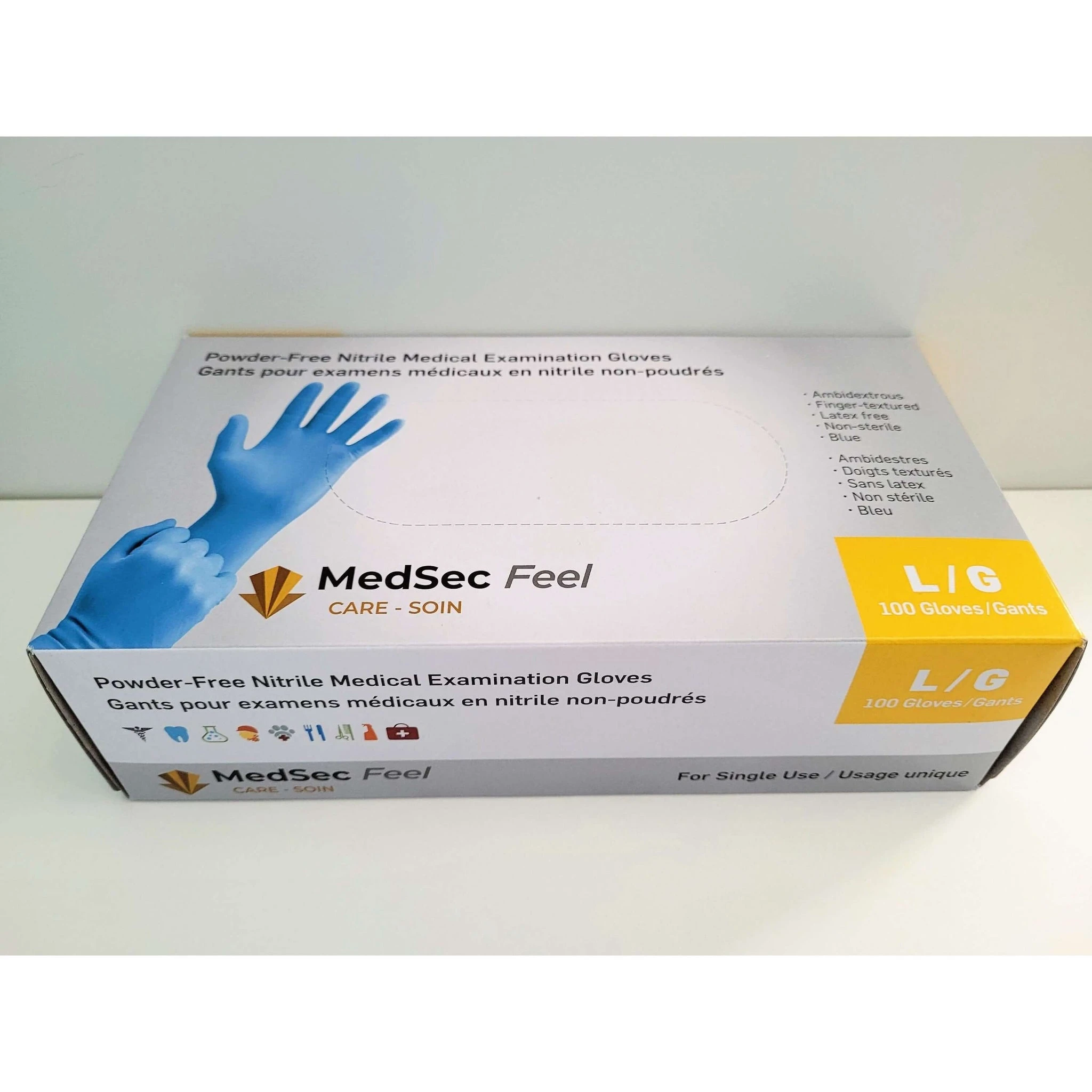 Feel - Gants d'examen médical en nitrile 3 mil (caisse de 1000) - MedSecare