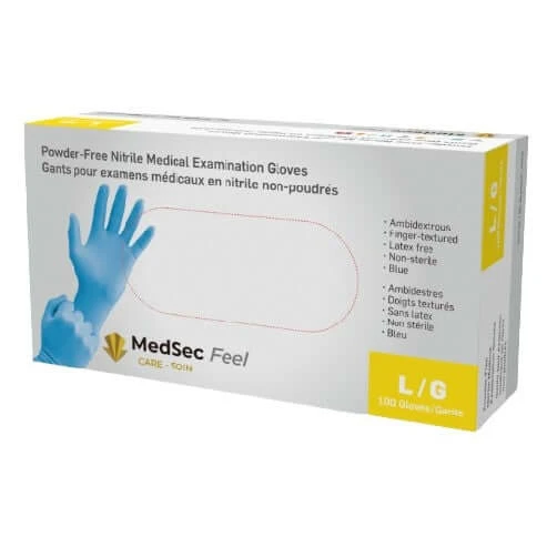 Feel - Gants d'examen médical en nitrile 3 mil (caisse de 1000) - MedSecare