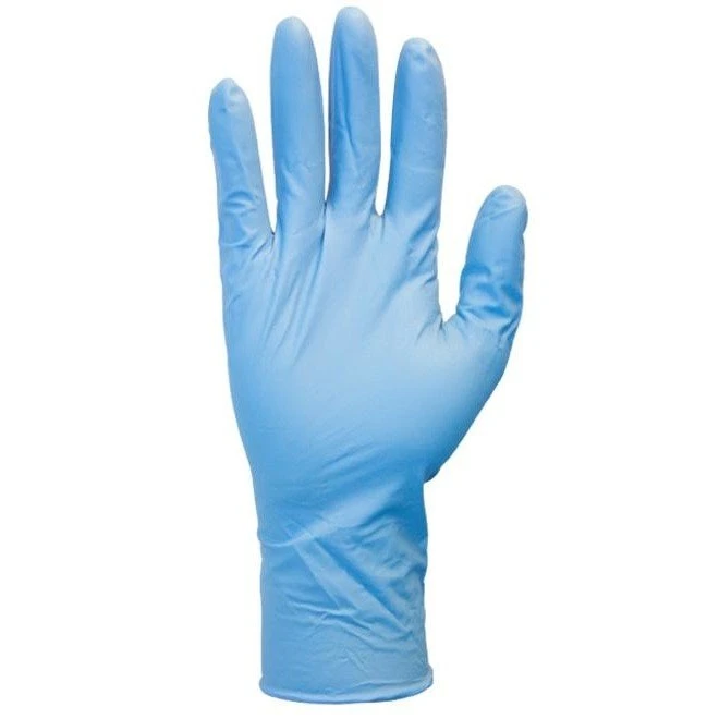 Gants d'examen médical en nitrile 8 mil avec manchettes de 12" (caisse de 500) - MedSecare
