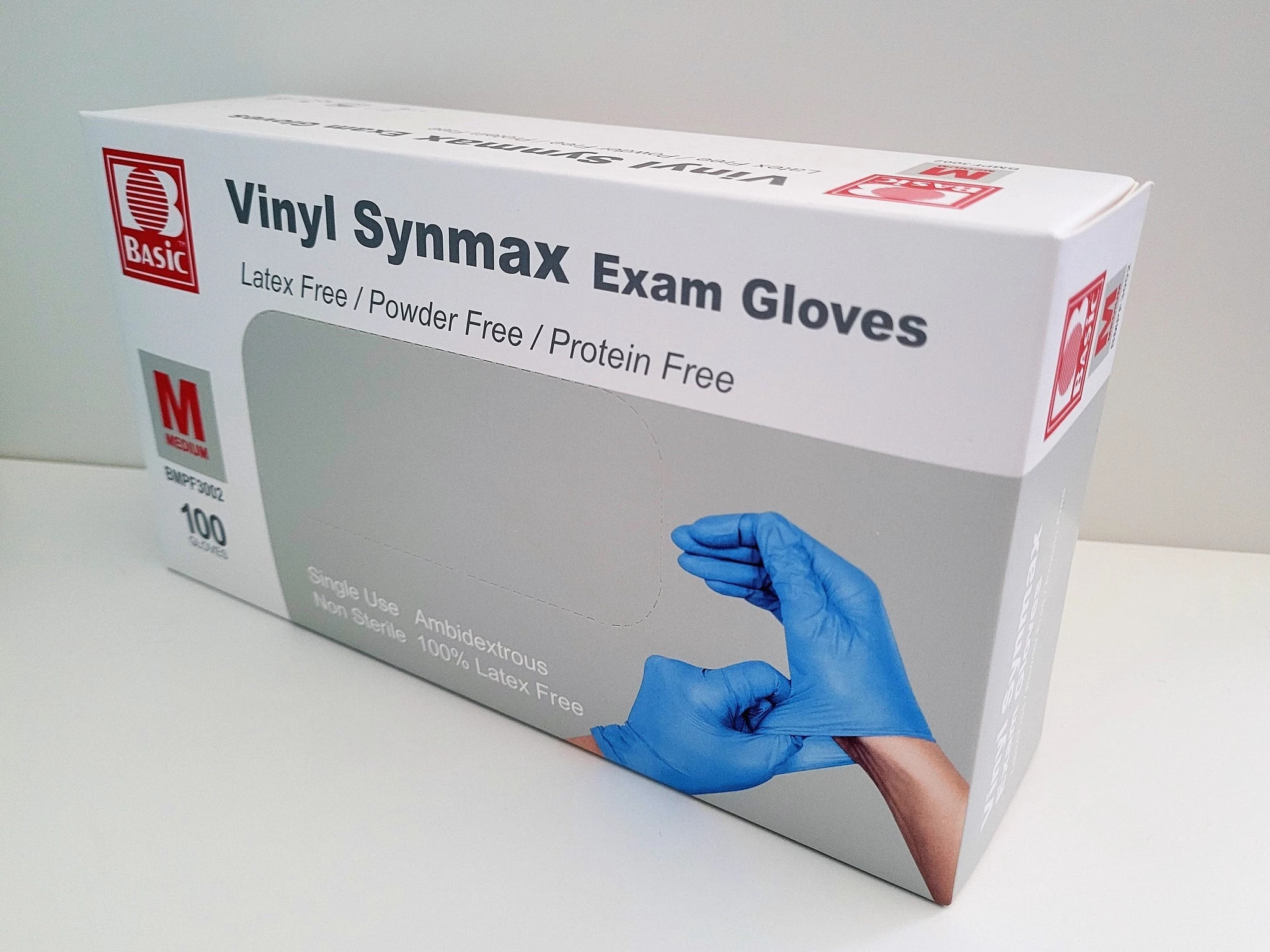 Gants d'examen médical synthétiques 4 mil bleu (caisse de 1000) - MedSecare