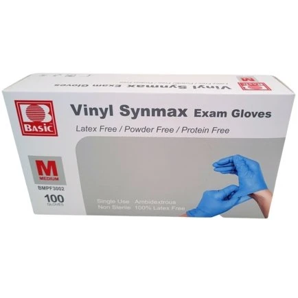 Gants d'examen médical synthétiques 4 mil bleu (caisse de 1000) - MedSecare