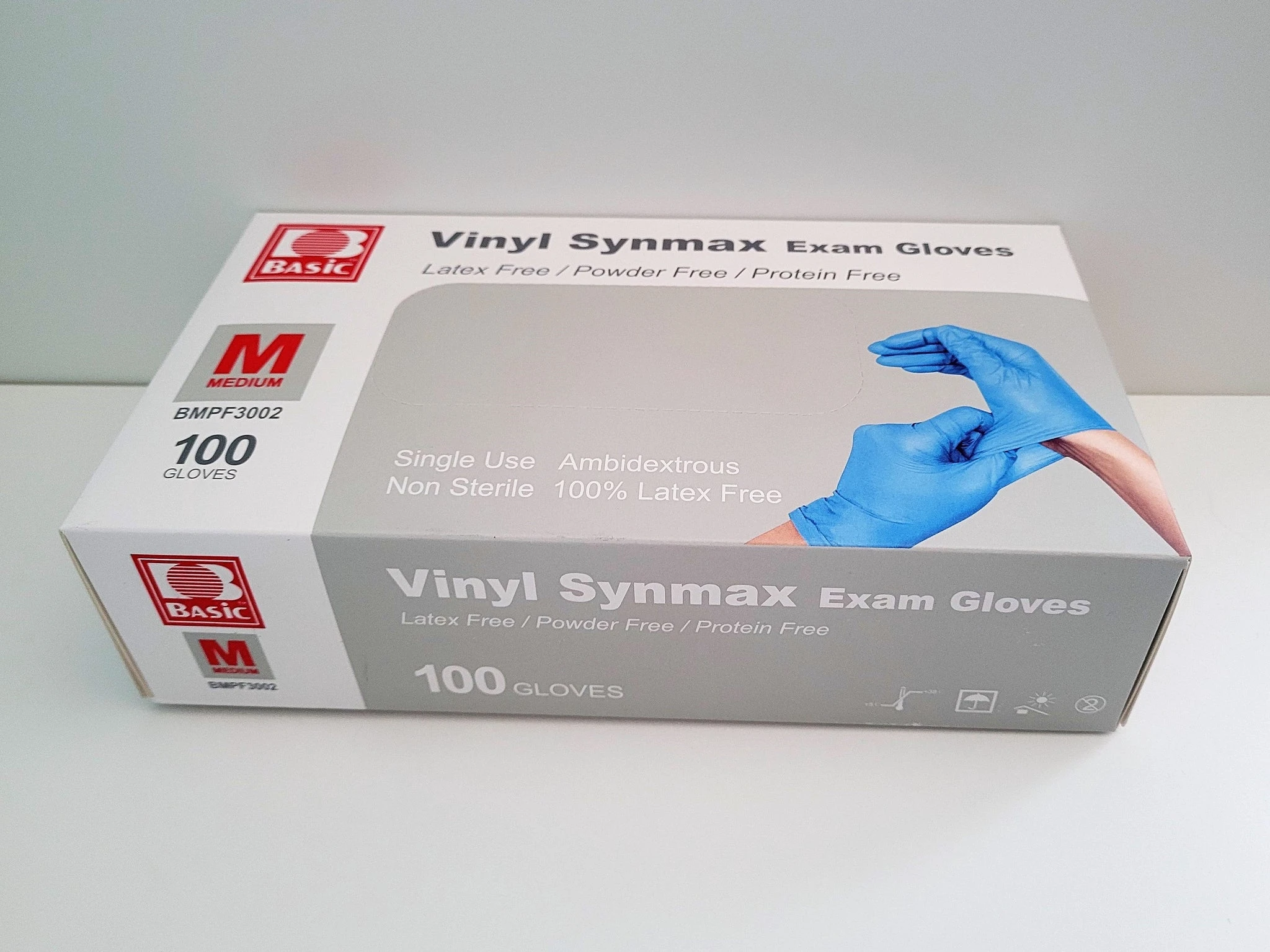 Gants d'examen médical synthétiques 4 mil bleu (caisse de 1000) - MedSecare